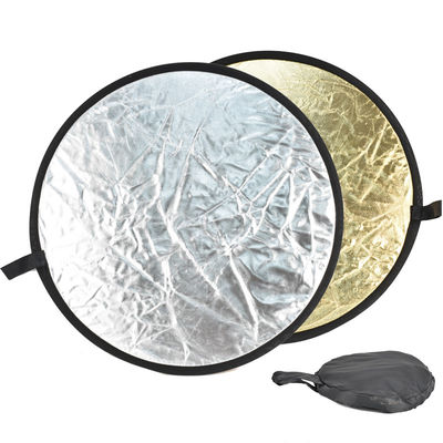 refletor de prata do estúdio da foto da dobradura do ouro de 60cm para o tiro interno exterior