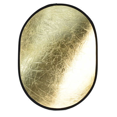 Refletor leve dobrável oval dourado portátil para o estúdio 120x90cm da fotografia
